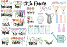 Load image into Gallery viewer, Garden Birth Flowers