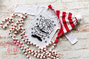 Santa coloring shirt YOUTH LONG SLEEVE
