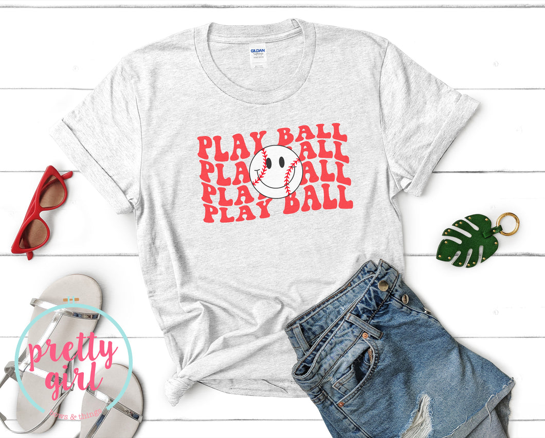 Play ball adult tshirt