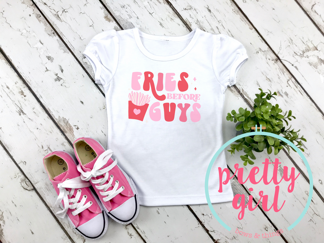 Fries before guys youth tshirt