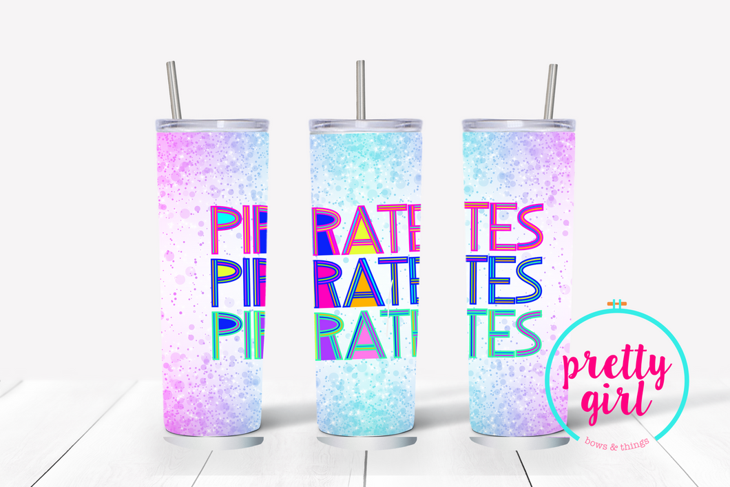 Pink pirates tumbler