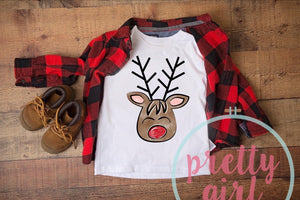 Boy reindeer youth tshirt