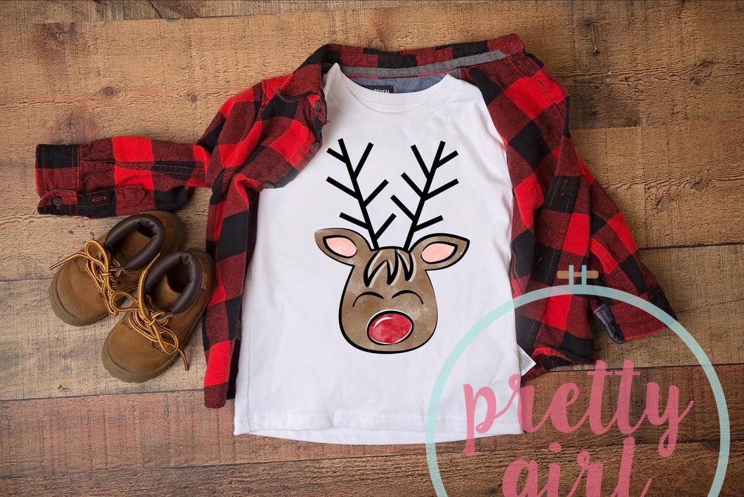 Boy reindeer youth tshirt