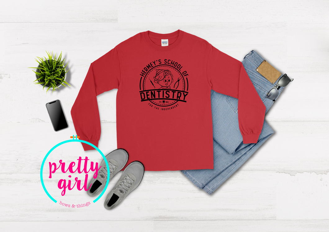 Dentist school ADULT LONG SLEEVE TSHIRT