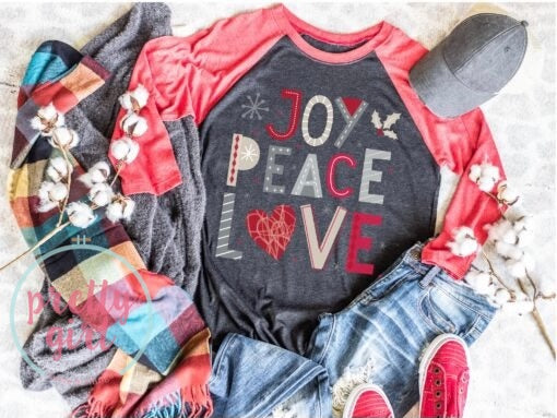 joy peace love ADULT TSHIRT