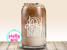 Load image into Gallery viewer, Caffeine and good vibes glass can
