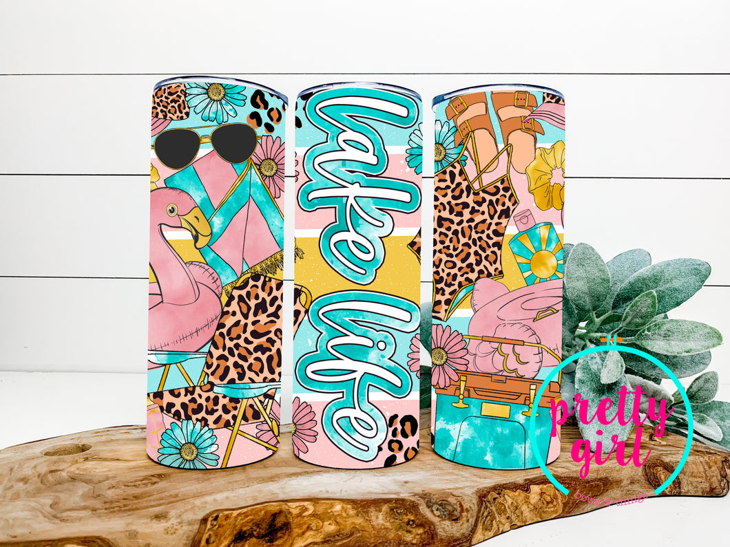 Lake life tumbler