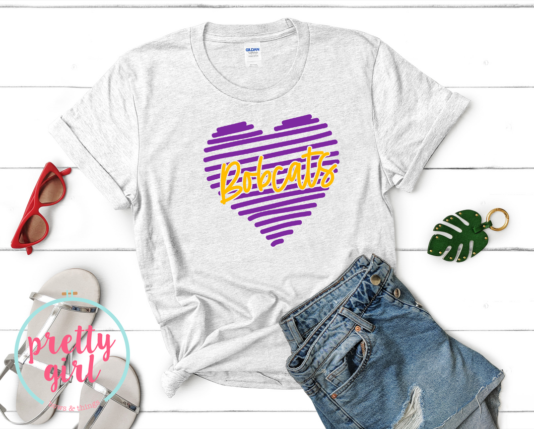 Bobcats heart YOUTH TSHIRT