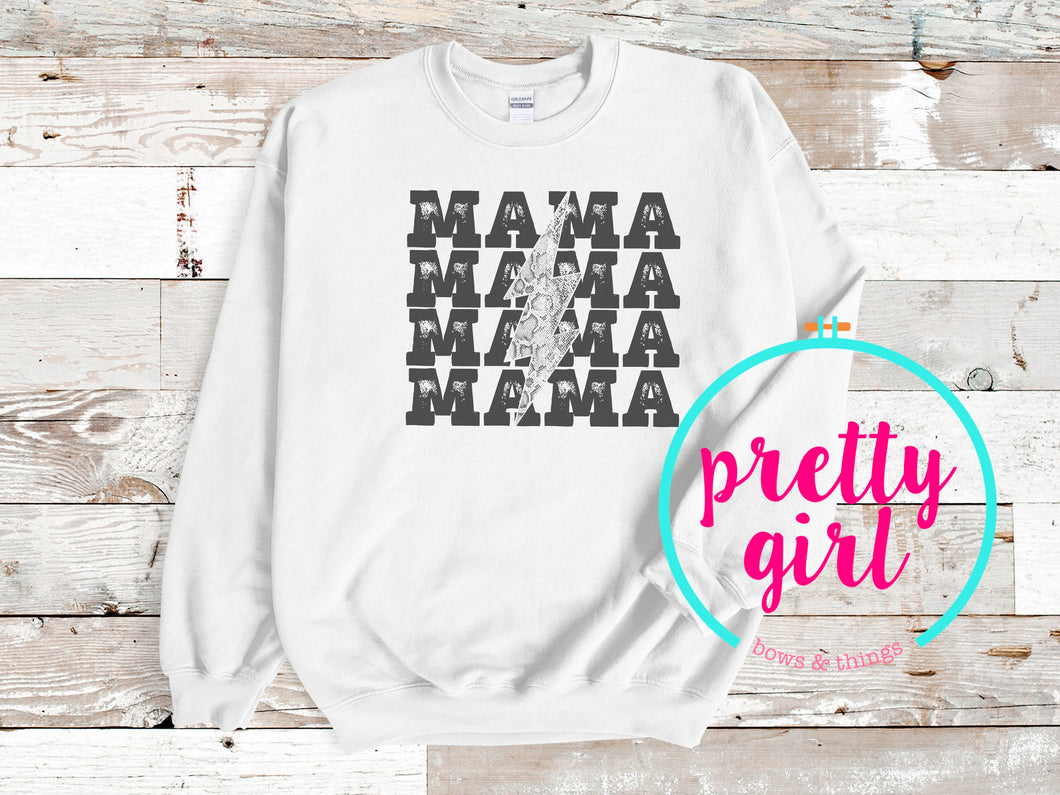 Mama snakeskin crewneck