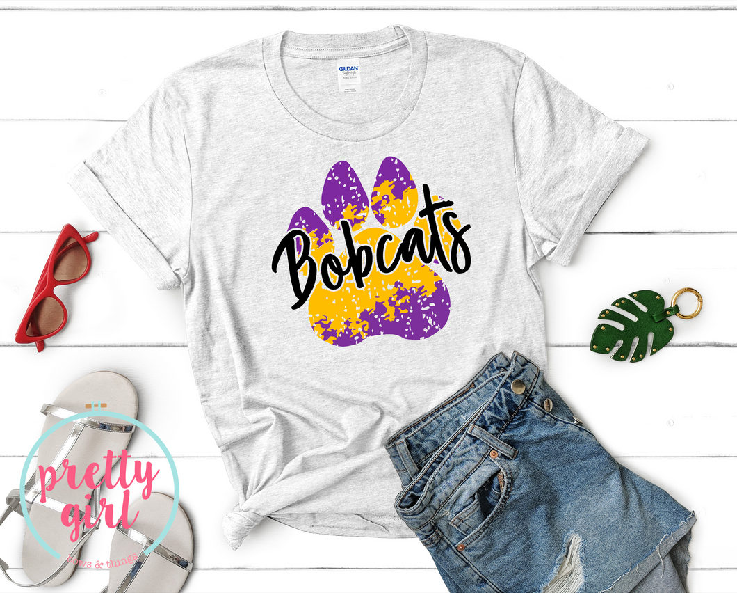 Bobcat ombré pawprint YOUTH TSHIRT