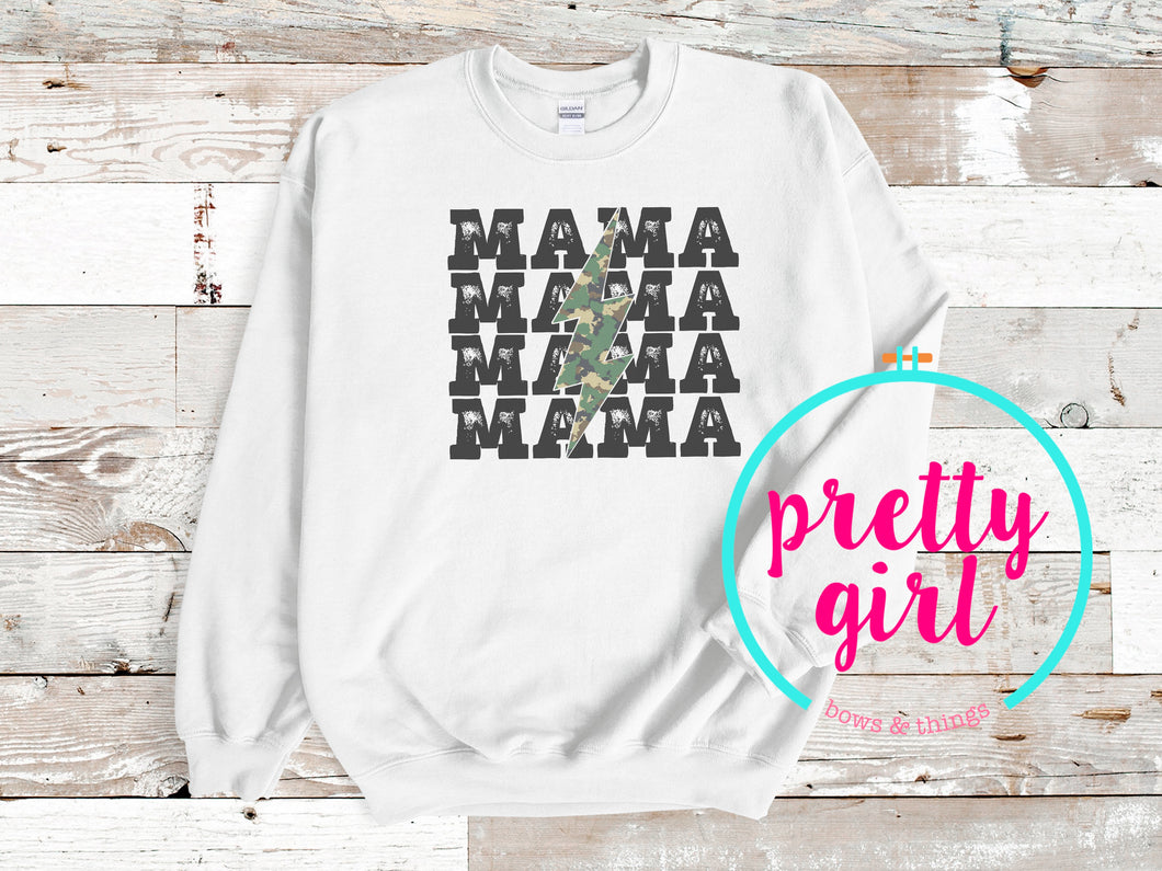 Mama camo crewneck