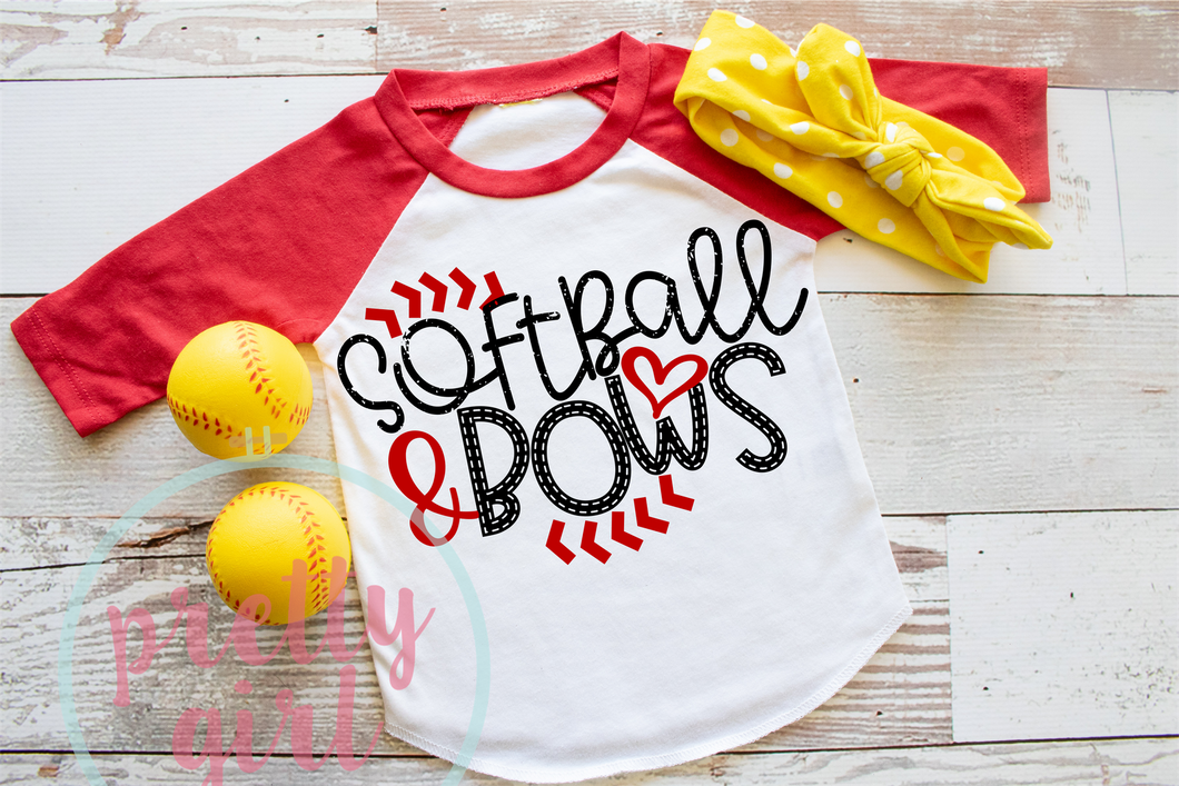 Softball & Bows YOUTH SHIRT