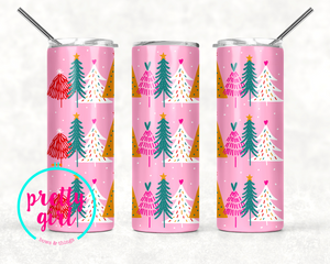 Pink trees tumbler